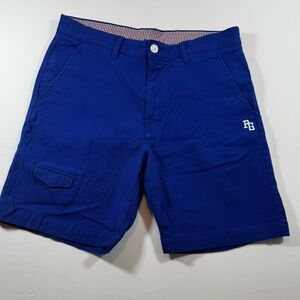 Pearly Gates Men’s Blue Golf Shorts Size 6 Casual Chino PG Logo Cotton